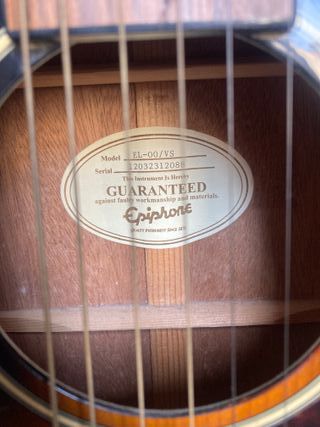 Epiphone EL-00 VS Acústica + Tusq Cejuela