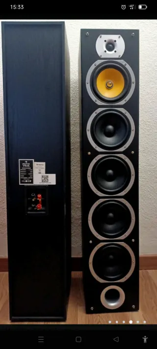 Altavoces AUNA Negro y Plata