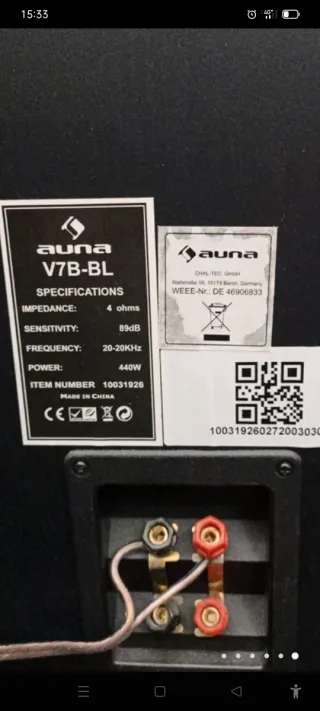 Altavoces AUNA Negro y Plata