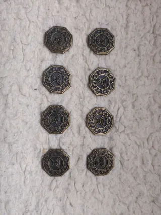 8 Monedas Tainted Grail metálicas