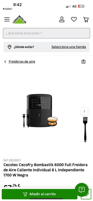 Cecotec Cecofry Bombastik 6000 Freidora