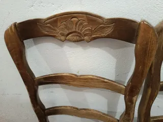3 Respaldo Sillas Madera Tallado