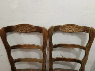 3 Respaldo Sillas Madera Tallado