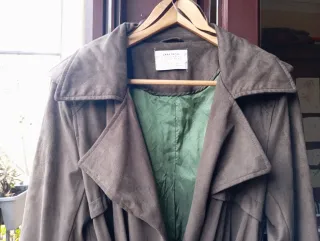 Trench fluido efecto ante Zara verde