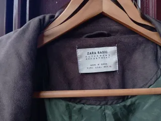 Trench fluido efecto ante Zara verde