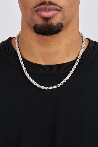 Cadena Rope 6 mm Iced Hip Hop