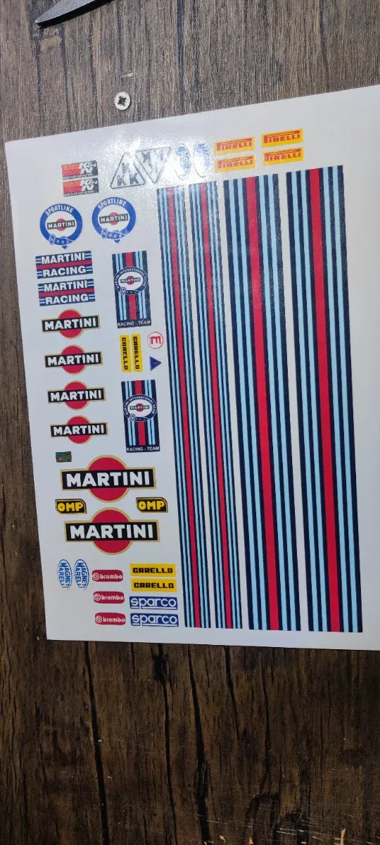 Stickers Martini Racing 1/10 rally etc..