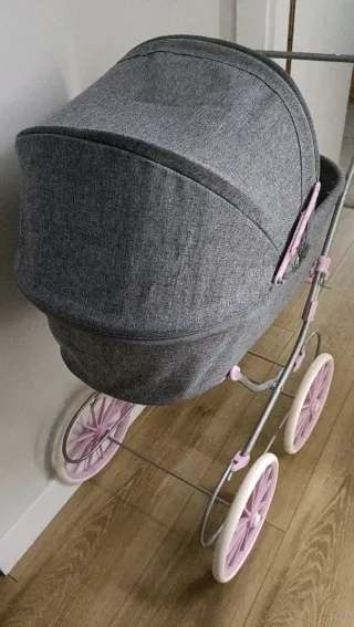 Carrito Muñecas Arias Gris y Rosa