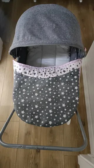 Carrito Muñecas Arias Gris y Rosa