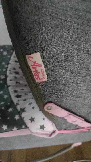 Carrito Muñecas Arias Gris y Rosa