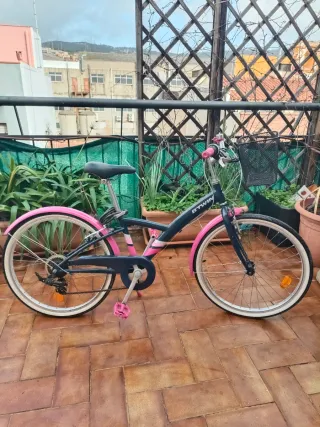 Bicicleta niña Btwin 500 paseo rosa