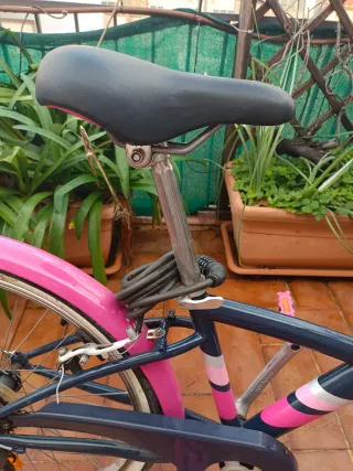 Bicicleta niña Btwin 500 paseo rosa