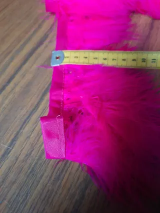 Fleco de plumas fucsia