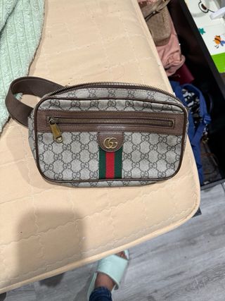 Riñonera Gucci Marrón y Verde wats 673814427