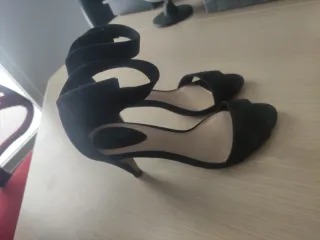 Zapatos Bershka Negros Tacón