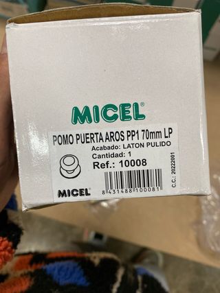 Pack de 9 Pomos de puerta MICEL latón
