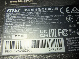 Monitor MSI PRO MP273QP E2 27 QHD