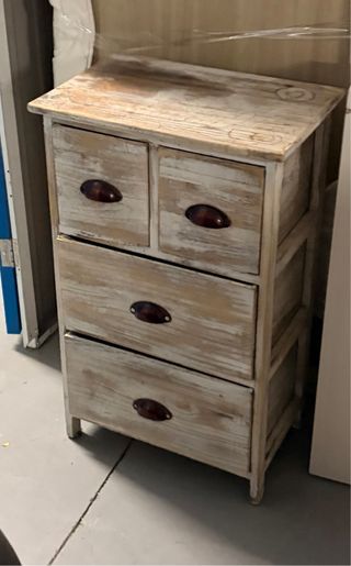 Mesilla rústica madera 4 cajones