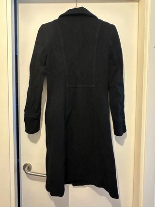 Abrigo paño negro mujer