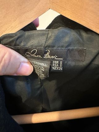 Abrigo paño negro mujer