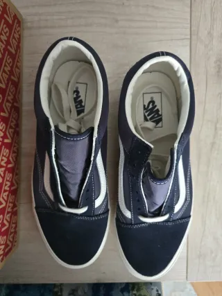 Zapatillas Vans Old Skool Azul/Blanco Nuevas.