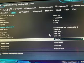 Placa Base ASUS i5-6600 4GB DDR4