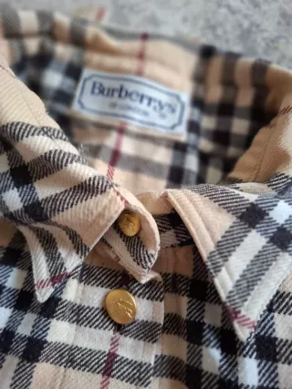 Camisa Burberry Clásica Cuadros Beige