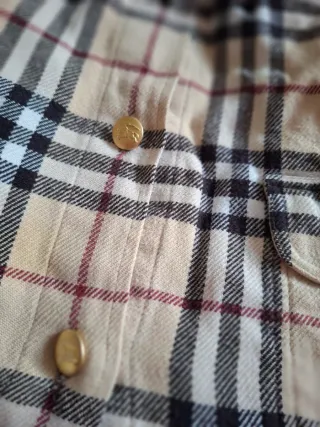 Camisa Burberry Clásica Cuadros Beige