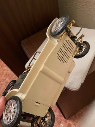 Radio Coche Antiguo Decorativa Beige/Rojo