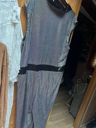 Mono fiesta plateado sin mangas xxl