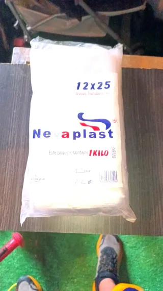Bolsas transparentes Nevaplast 12x25 (1 Kilo)