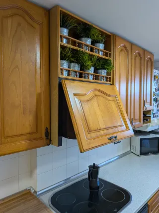 Mueble de Cocina de Roble con electrodomésticos