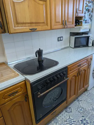 Mueble de Cocina de Roble con electrodomésticos