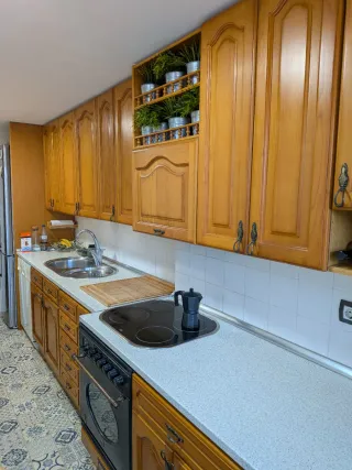 Mueble de Cocina de Roble con electrodomésticos