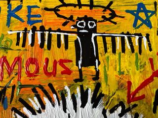 Tabla Neo-Basquiat doble cara