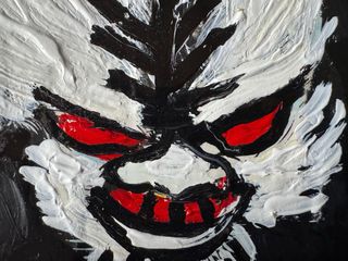 Tabla Neo-Basquiat doble cara