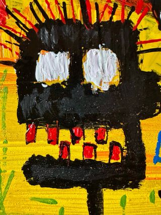 Tabla Neo-Basquiat doble cara