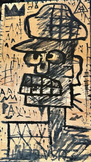 Tabla Neo-Basquiat doble cara