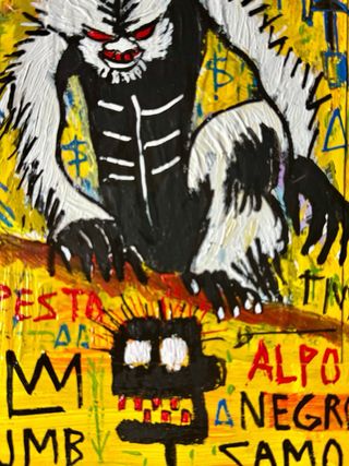 Tabla Neo-Basquiat doble cara