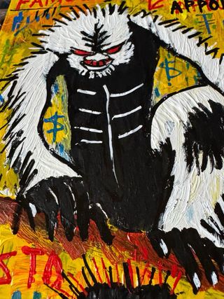 Tabla Neo-Basquiat doble cara