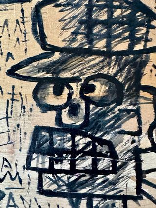 Tabla Neo-Basquiat doble cara