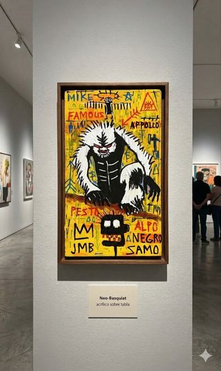 Tabla Neo-Basquiat doble cara