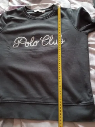 Sudadera Polo Club gris mujer