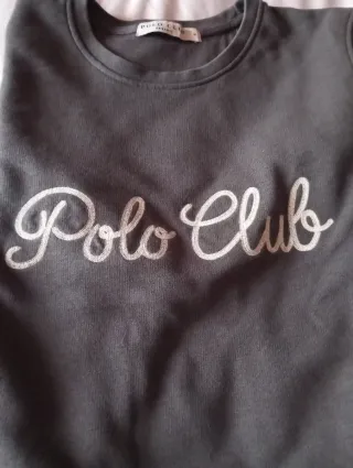 Sudadera Polo Club gris mujer
