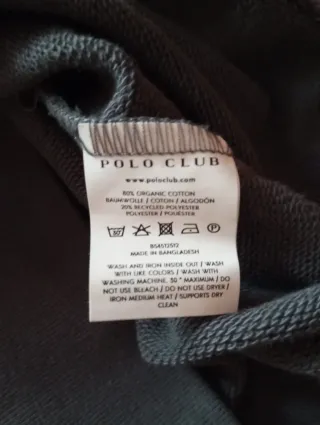 Sudadera Polo Club gris mujer