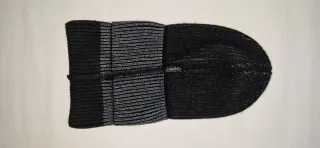 Cappello misto lana nero e argento