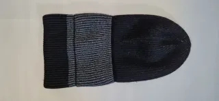 Cappello misto lana nero e argento