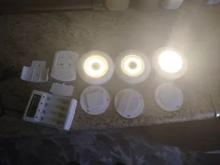 3 Lámparas LED Inalámbricas con Mando a distancia