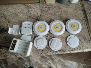 3 Lámparas LED Inalámbricas con Mando a distancia