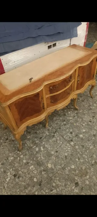 Mueble Vintage Madera Beige y Marrón